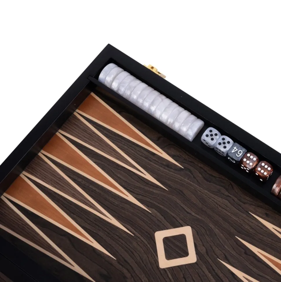 Longfield Backgammon Large Brown Ebony