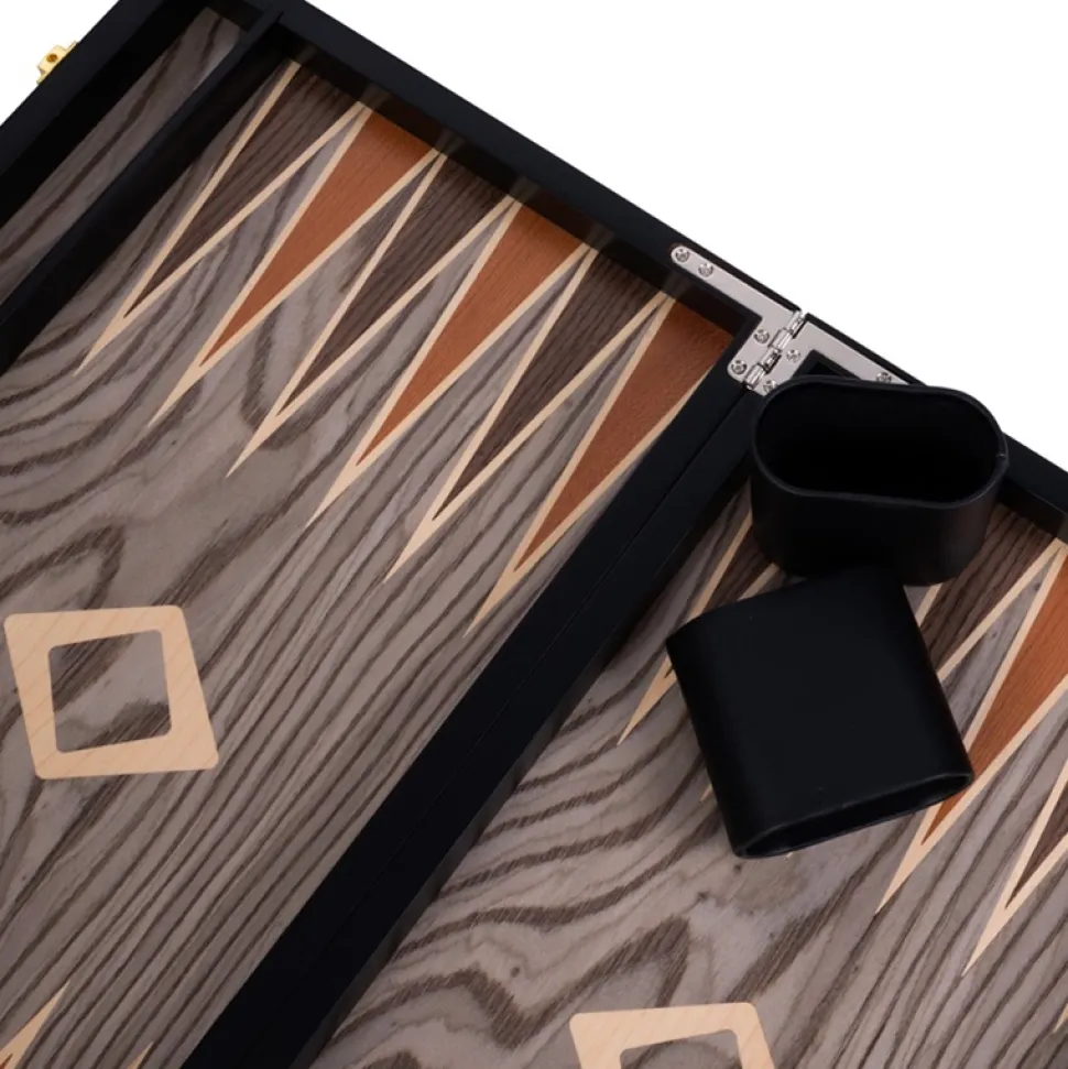 Longfield Backgammon Large Grey Ebony