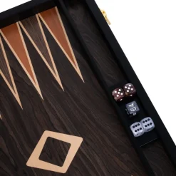 Longfield Backgammon Medium Brown Ebony