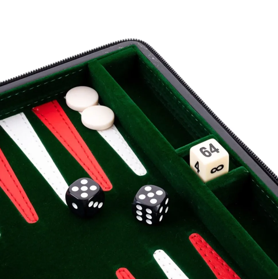 Longfield Backgammon Travel Green